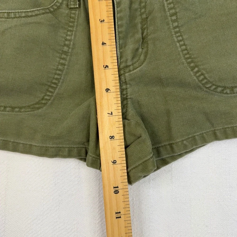 SO GSJC Womens Olive Green Utility Shorts Size 0 Cotton Cargo Low Rise 15324GM